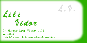 lili vidor business card